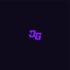with bold monogram style cool and sporty design OG techno sport logo letter