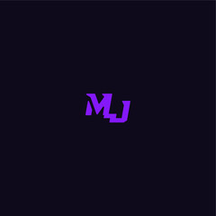 with bold monogram style cool and sporty design MJ techno sport logo letter