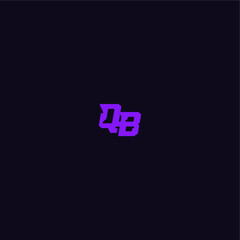 with bold monogram style cool and sporty design QB techno sport logo letter