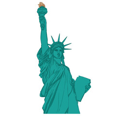 Fototapeta premium Statue of Liberty. Monument sculpture in New York. The national symbol of USA.