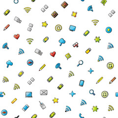 seamless pattern with icons
