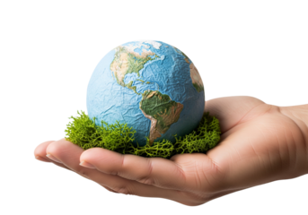 Protecting Our Planet A Hand Holding a Miniature Earth