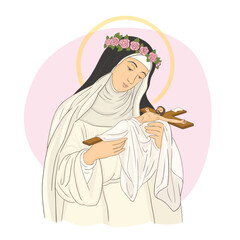 Feast of santa rosa de Lima, saint of Peru. 1586-1617.