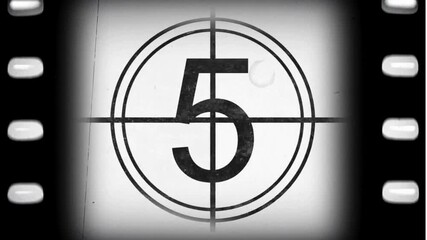 Old film countdown with numbers from 0 to 9 and 0 to 5 combined with money and currency symbols in a business concept design - Powered by Adobe