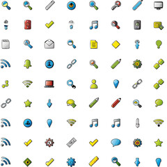 minimal outline with filled center android icons   (1)
