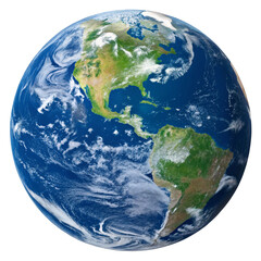 earth globe on white background