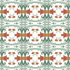 Abstract ornamental Ethnic floral pattern
