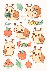 Naklejka premium cartoon animal icons set