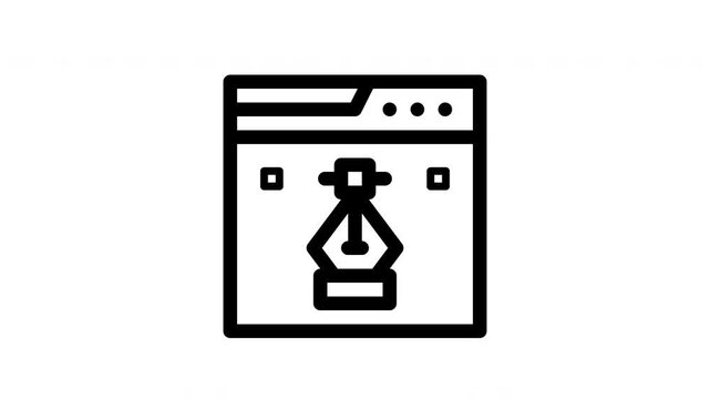 vector minimalist stroke animation
