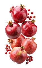 Pomegranates with Red Seeds on Transparent background PNG