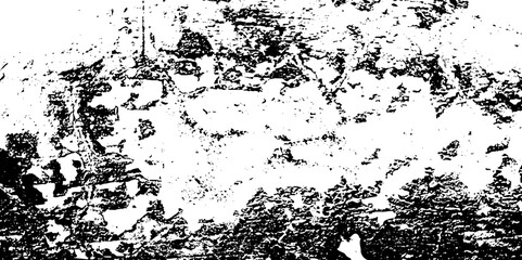 Distress grunge urban overlay spotted concrete grain surface grainy noise rust wall grunge black splatter and white background. damaged chalk crack rough ink wall texture.	
