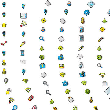 skeuomorphic android app icon set        