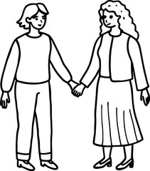 elderly man and woman