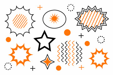 set of vector icons of stars