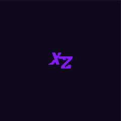 XZ letter cool and sporty design techno sport logo with bold monogram style