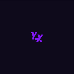 YX letter cool and sporty design techno sport logo with bold monogram style