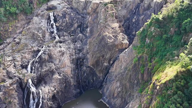 Drone View of Barron River Falls in Queensland