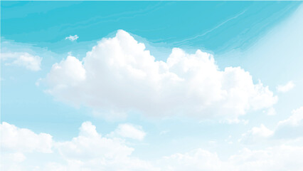 Sunny, blue sky with clouds and Blue sky with clouds. Vector background