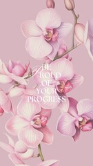 Fototapeta premium Be proud of your progress quote Facebook story template