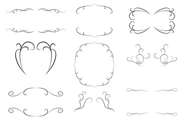 フローラルなフレームセット　装飾枠　飾り枠