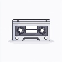 Fototapeta premium Cassette tapes from the 1980s and 1990s have inspired a distinctive modern design element characterized by a grunge halftone style