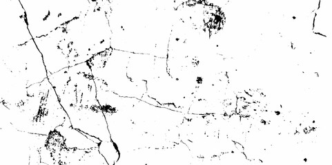 Crack and scratched grunge dust wall urban background texture vector. crack cement wall texture. black textured grainy cracked ground lines isolated on white. distressed overlay grainy texture.