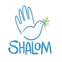 Bird Dove is a symbol of peace in the word. Flying bird with an olive branch.