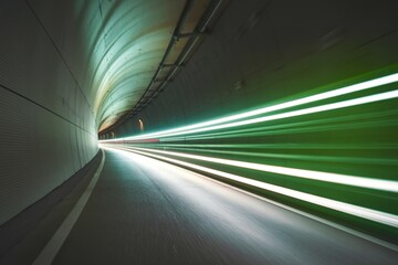 Obraz premium A photo of a tunnel with a curved pathway.