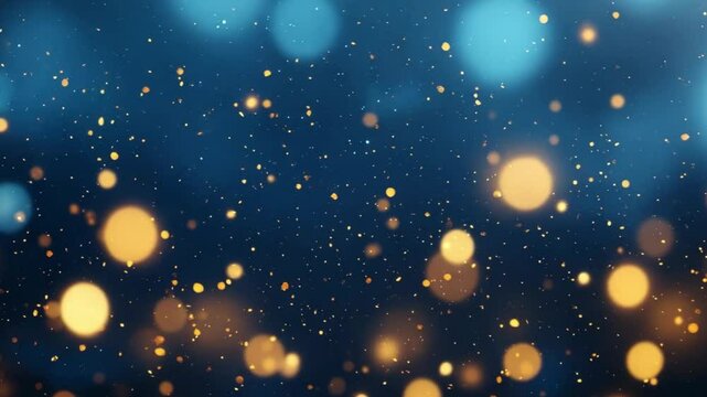 Animation of starry summer night with glowing fireflies