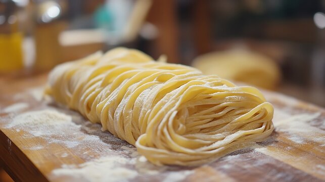 Spaghetti noodles made from scratch