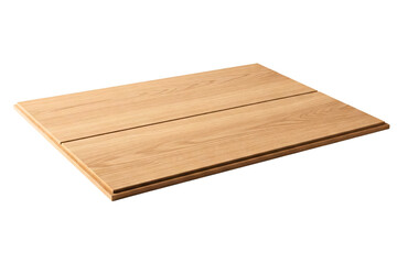Smooth wooden tabletop isolated on a transparent background