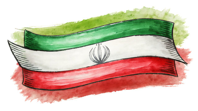 iran flag peace banner concept