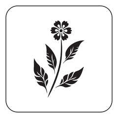 Hand drawn flower design with vintage style