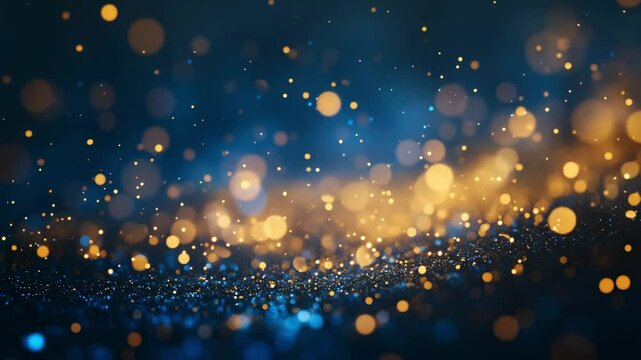 Animation of starry summer night with glowing fireflies