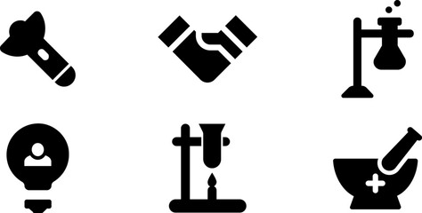 Modern Rounded Filled Science And Technology Icon Set
