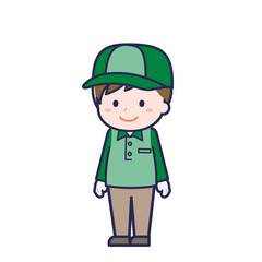 配達員／ななめ／男性 09