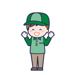 配達員／ななめ／男性 11