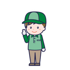 配達員／ななめ／男性 14