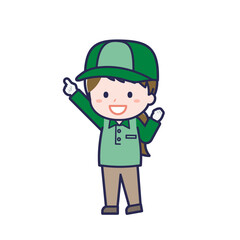 配達員／ななめ／女性 05