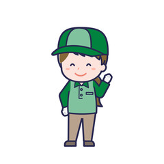 配達員／ななめ／女性 04