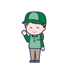 配達員／ななめ／女性 10