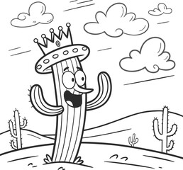 Coloring book for kids with cartoon alphabet P, a vector illustration of a funny animal snake design