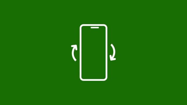 Phone Rotation Icon Animation &ndash; Mobile Device Orientation Change Symbol for App Interface,