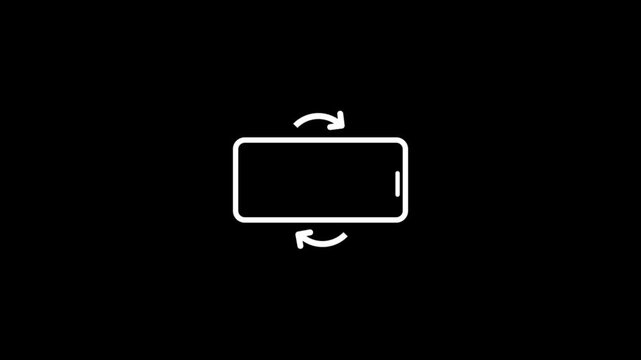 Phone Rotation Icon Animation &ndash; Mobile Device Orientation Change Symbol for App Interface,