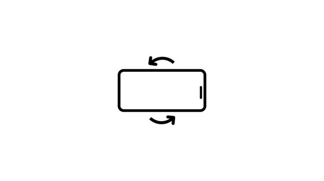 Phone Rotation Icon Animation &ndash; Mobile Device Orientation Change Symbol for App Interface,
