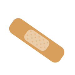 Adhesive Bandage Illustration Isolated on White Background