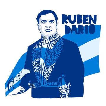 Ruben Dario, the main Nicaraguan poet exponent of the literary modernism of the Spanish language. (1867 -1916)