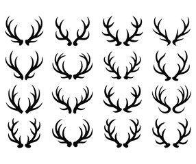 Fototapeta premium Antler Collection Elegant Deer Antler Designs for Art