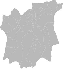 Osun, Nigeria – administrative vector map with local government area boundaries (Web Mercator projection, PPT-compatible & fully editable)