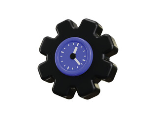 Time management icon 3d rendering vector illustration